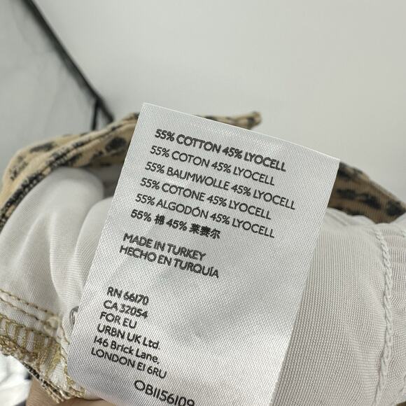 Free People Dogtown Cut Off Shorts 25 Raw Hem High Rise Cheetah Baggy 90s Boho - Picture 5 of 10